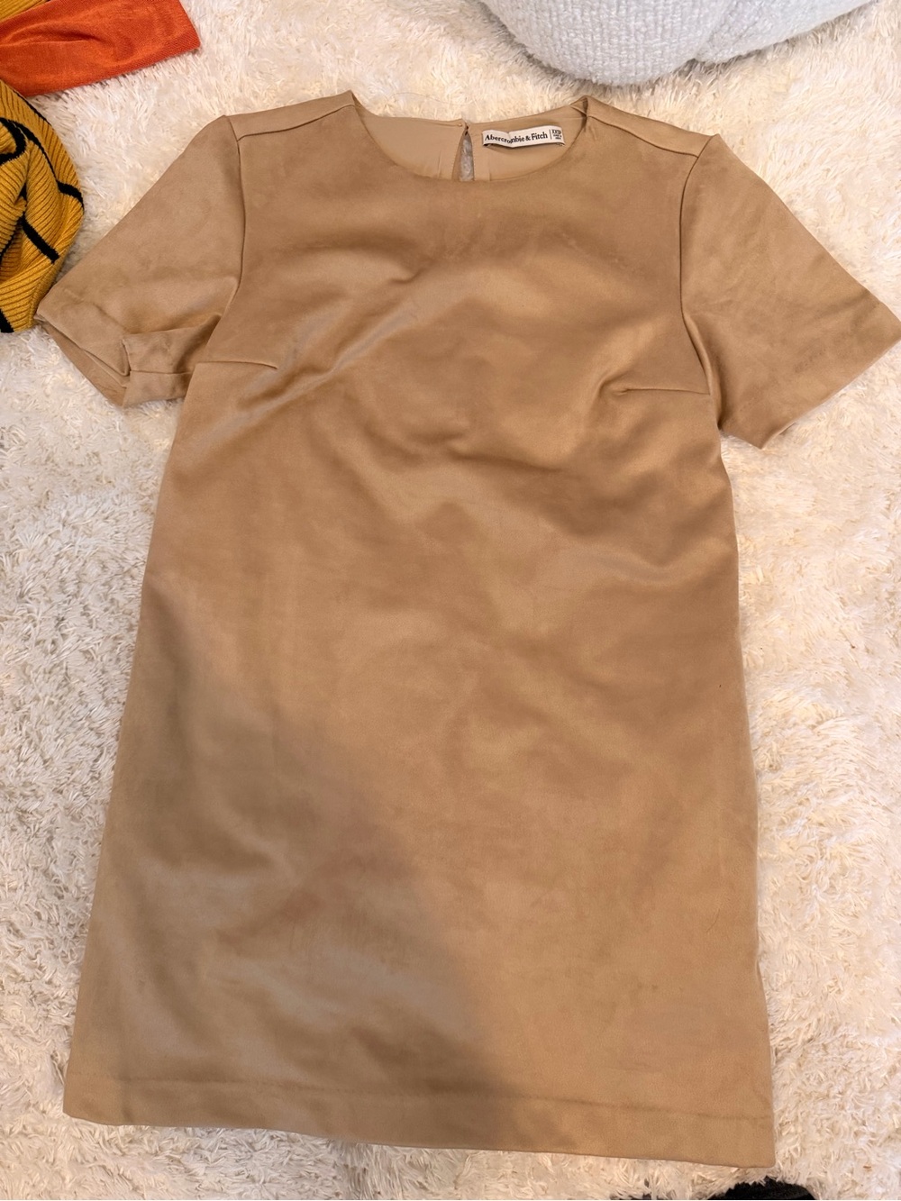 Abercrombie & Fitch Tan Short Sleeve Shift Dress